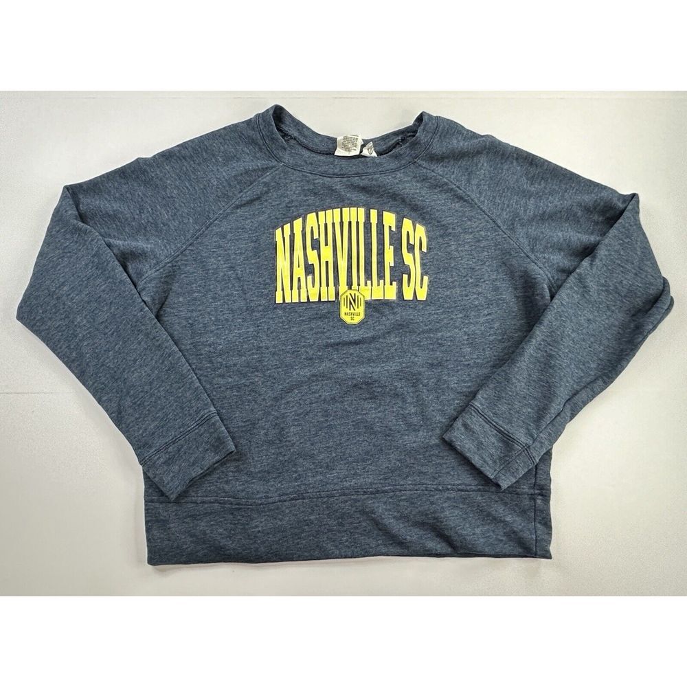 Nashville SC Long Sleeve Crewneck Sweatshirt Size Large MLS Blue‎